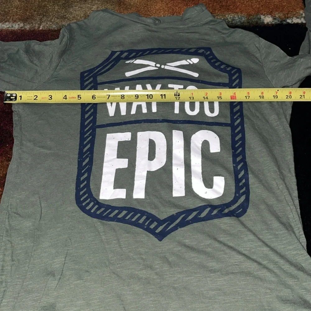 VGUC Children’s Place Boys “Way Too Epic” Hooded Shirt - Sz XXL/16